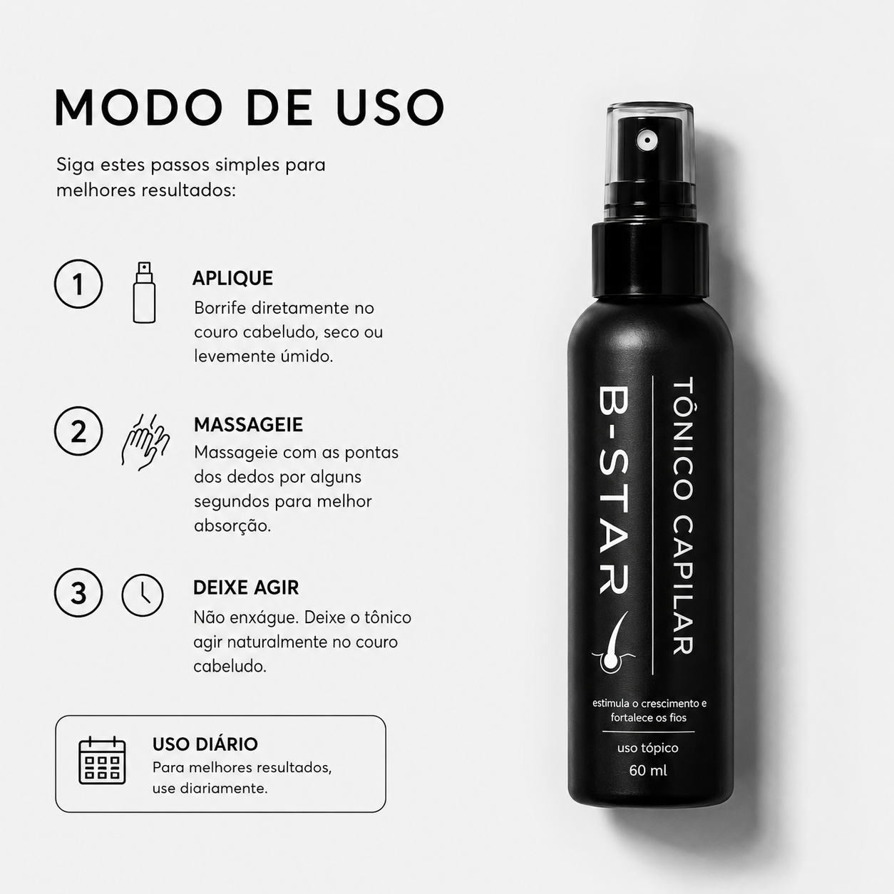 Comece hoje a recuperar a densidade do seu cabelo.