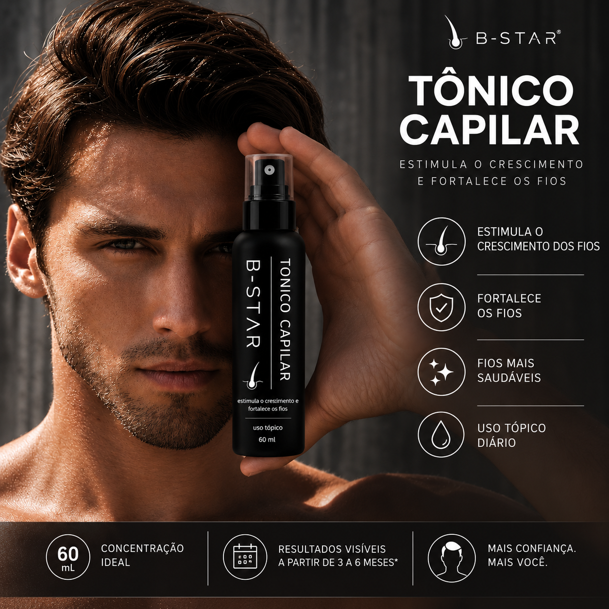 Comece hoje a recuperar a densidade do seu cabelo.